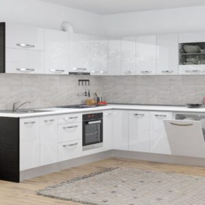 Bucatarie Italia 300*240 Alb Lucios – C54