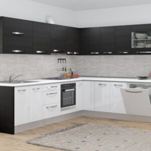 Bucatarie Italia 300*240 Alb Lucios/Ferrara – C53