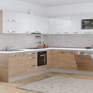 Bucatarie Italia 300*240 Urbano/Alb Lucios – C51