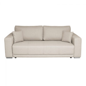 Canapea BERNA B extensibila, 3 locuri, cu arcuri si lada depozitare, bej, 238x108x77 cm