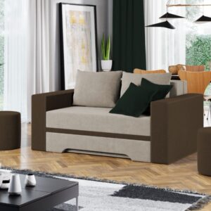 Canapea Ema Crem / Maro