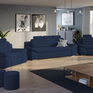 Set Canapea si Fotolii Quinn Albastru