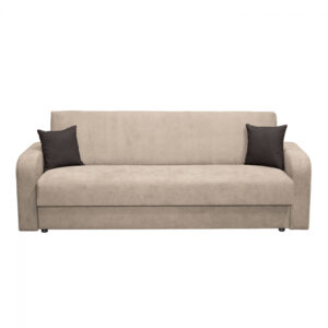 Canapea FANTAZI S extensibila, 3 locuri, cu arcuri, lada depozitare, bej, 225x80x90 cm