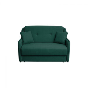 Canapea GALA extensibila, 2 locuri, cu arcuri si lada depozitare, verde inchis, 143x98x98 cm