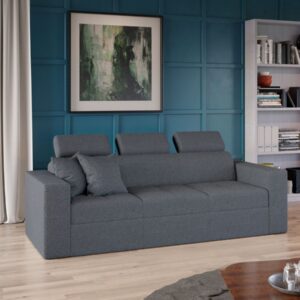 Canapea Paloma plusata aspect lana gri