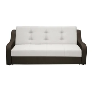 Canapea VALY II extensibila, 3 locuri, cu lada depozitare, maro inchis + gri deschis, 215x90x95 cm