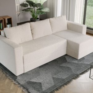 Coltar Extensibil Alfa plusat aspect lana alba