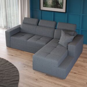 Coltar Extensibil Paloma plusat aspect lana gri