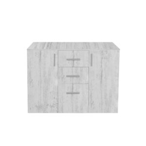 Comoda ALMA, 2 usi, 3 sertare, 105x40x82 cm, pin antichizat