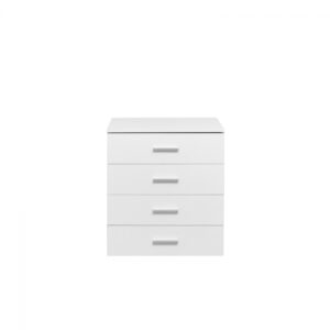 Comoda ALMA, 4 sertare, alb, 70x40x82 cm