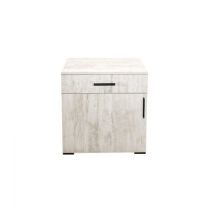 Comoda ECONO, 1 usa si 1 sertar, pin antichizat, 60x40x64,5 cm