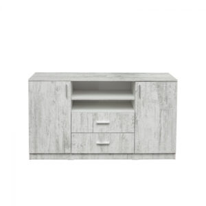 Comoda LUXOR, 2 usi, 2 sertare, pin antichizat, 140x40x80 cm