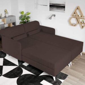 Divan dublu / Pat matrimonial tapitat Maro Round Fix