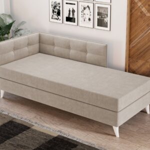 Divan / Pat o persoana tapitat Crem Story Fix