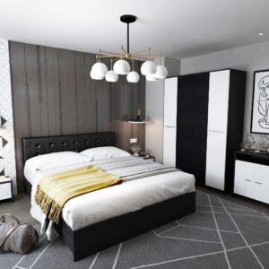 Set Mobila Dormitor Mario 4U tapitat wenge