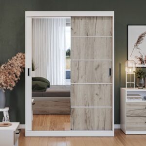 Dulap Forest 138 usi oglinda/stejar k02