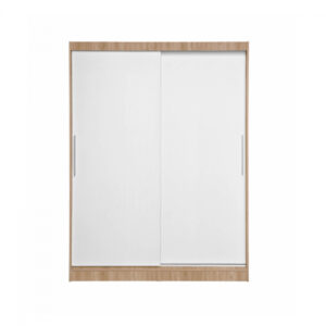 Dulap RODOS 01, usi glisante, corp somona + usi alb, 150x60x200 cm