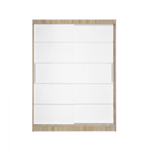 Dulap RODOS 03, usi glisante, corp somona + usi alb, 150x60x200 cm