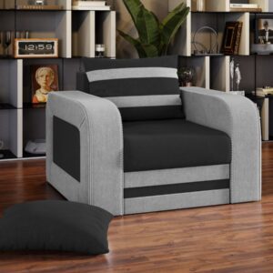 Fotoliu Camila Gri Antracit / Gri Deschis