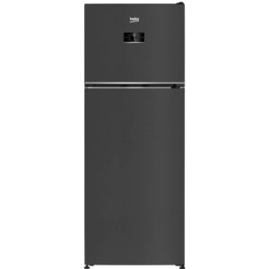 Frigider cu doua usi BEKO B5RDNE504LXBR, No Frost, 477 l, Usi reversibile, Avertizare luminoasa, H 186.5 cm, Clasa E, Dark inox