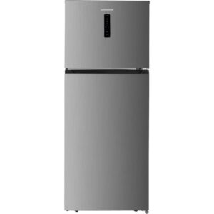 Frigider cu doua usi Heinner HF-HM415NFSE++, 415 l, H 178 cm, Clasa E, Argintiu