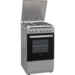 Aragaz mixt Heinner HFSC-V60LITGC-SL, 4 arzatoare, Argintiu, Clasa A