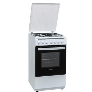 Aragaz mixt Heinner HFSC-V60LITGC-WH, Cuptor electric, Grill, 4 arzatoare