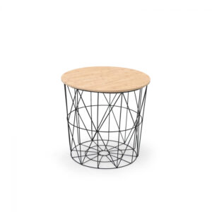 Masa cafea MARIFFA, natural + negru, ,Œ 42 cm