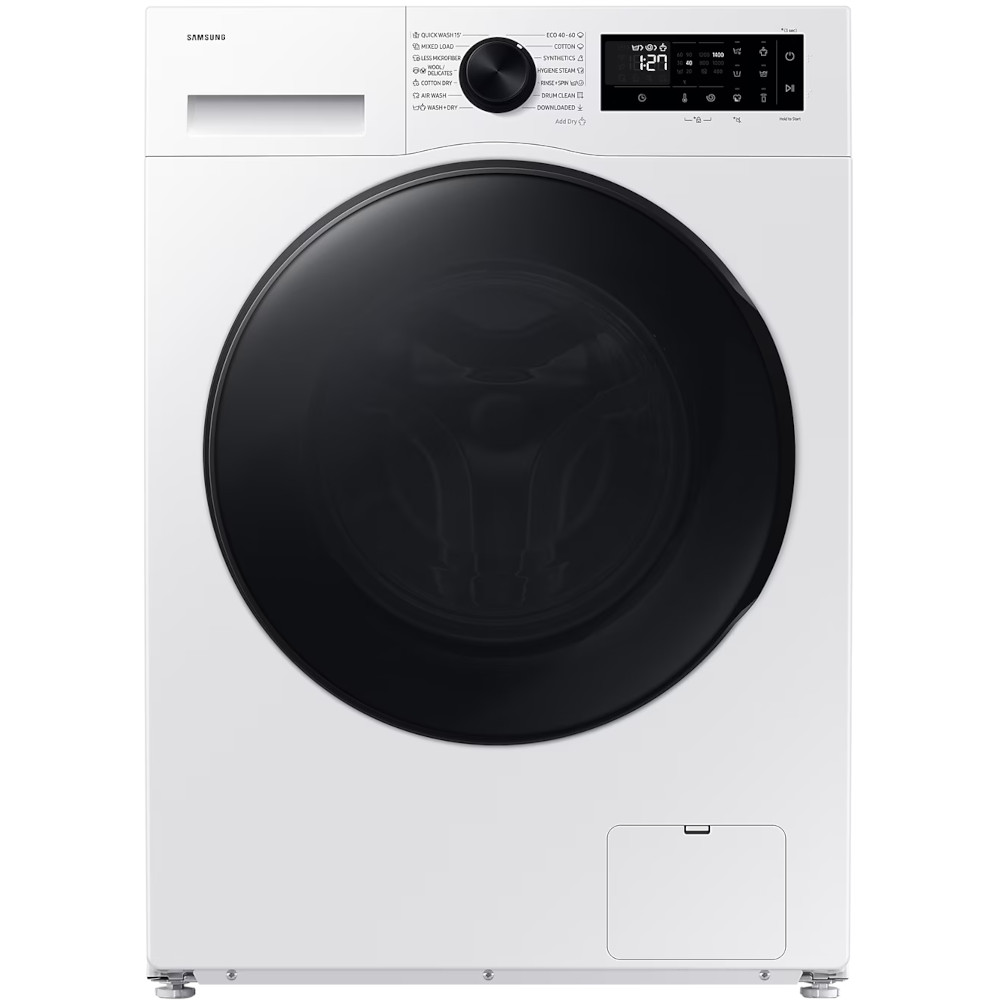 Masina de spalat rufe cu uscator Samsung WD11DG5B15BELE, 11/6 kg, 1400 RPM, Smart Things, Alb, Clasa A/D