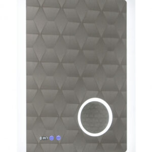 Oglinda cu iluminare LED, functie dezaburire, ceas, termometru si lupa, MD5, 60×80 cm