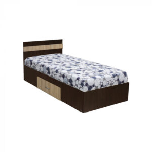 Pat ALMA cu sertar, 90×200 cm, sonoma inchis + deschis