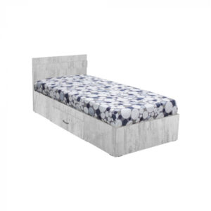 Pat ALMA cu sertar, 90×200, pin antichizat