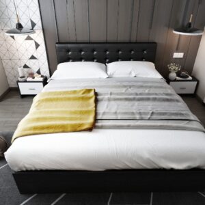 Pat matrimonial Mario tapitat wenge 140×200