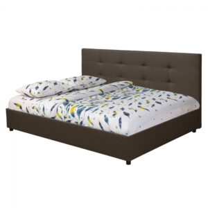 Pat tapitat ECONO L200, 140×200 cm, maro inchis