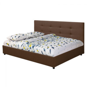 Pat tapitat ECONO L200, 140×200 cm, maro deschis