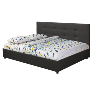 Pat tapitat ECONO L200, 140×200 cm, negru