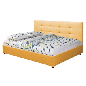 Pat tapitat ECONO L200, 140×200 cm, galben