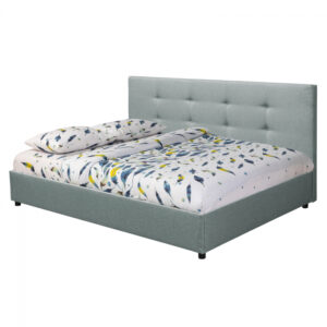 Pat tapitat ECONO L200, 140×200 cm, gri verzui