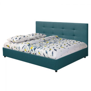 Pat tapitat ECONO L200, 140×200 cm, turcoaz