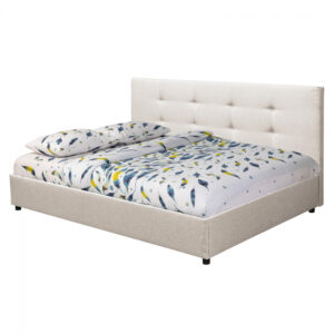 Pat tapitat ECONO L200, 140×200 cm, bej deschis