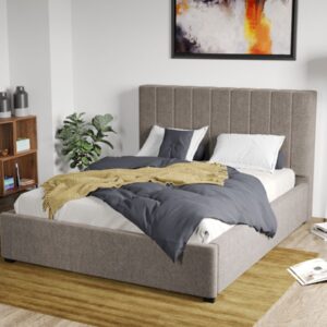 Pat Tapitat Adam cu somiera fixa Bej – Eden 4 140×200