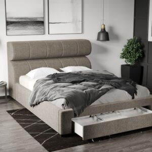 Pat Tapitat Galileo cu somiera si sertar Bej – Eden 4