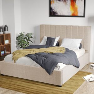 Pat Tapitat Adam cu somiera fixa Bej – Falcone 102 140×200