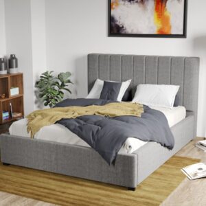 Pat Tapitat Adam cu somiera fixa Gri – Falcone 21 140×200