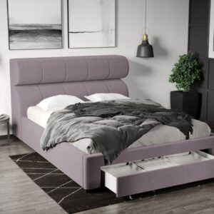 Pat Tapitat Galileo cu somiera si sertar Lila – Jasmine 62