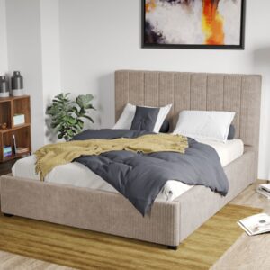 Pat Tapitat Adam cu somiera fixa Bej – Poso 02 140×200