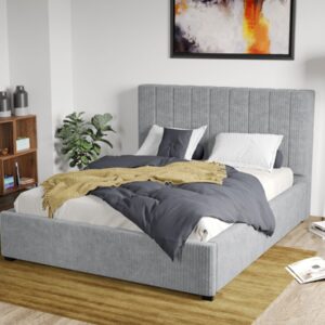 Pat Tapitat Adam cu somiera fixa Gri Deschis – Poso 55 140×200