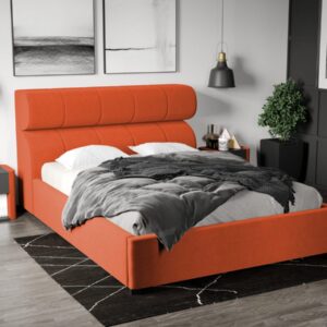 Pat Tapitat Galileo cu somiera fixa Portocaliu – Riviera 51 140×200