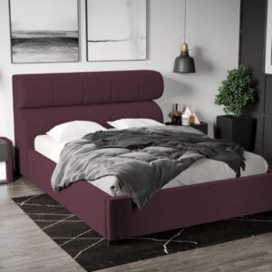 Pat Tapitat Galileo cu somiera fixa Visiniu – Riviera 69 140×200