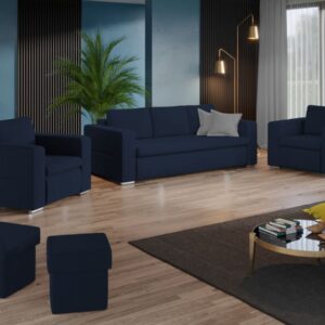 Set Canapea si Fotolii Ivy Albastru